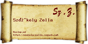 Székely Zella névjegykártya